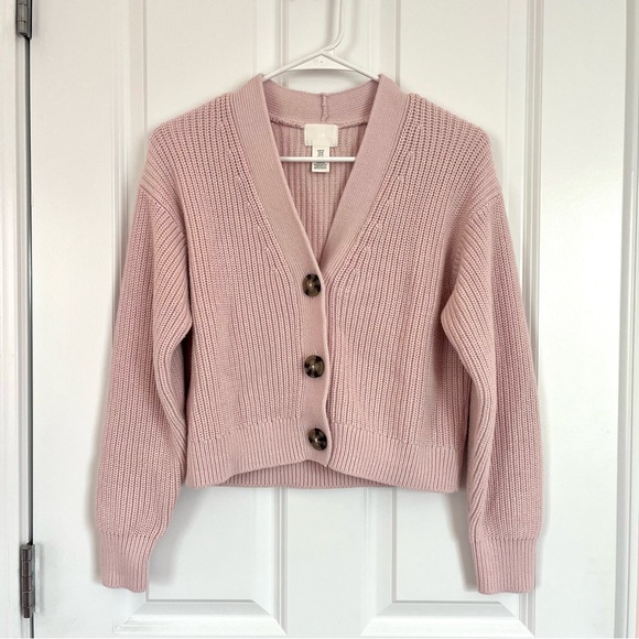 H&M Pink Chunky Knit Cardigan - Picture 2 of 4